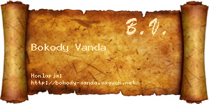 Bokody Vanda névjegykártya